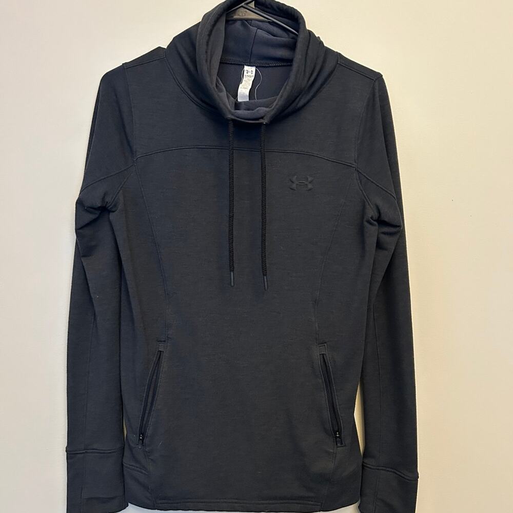 Under Armour Featherweight Slouchy Funnel Neck Sweatshirt Dark Grey/Black XS